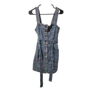 Habitual Denim Mini Overall Dress